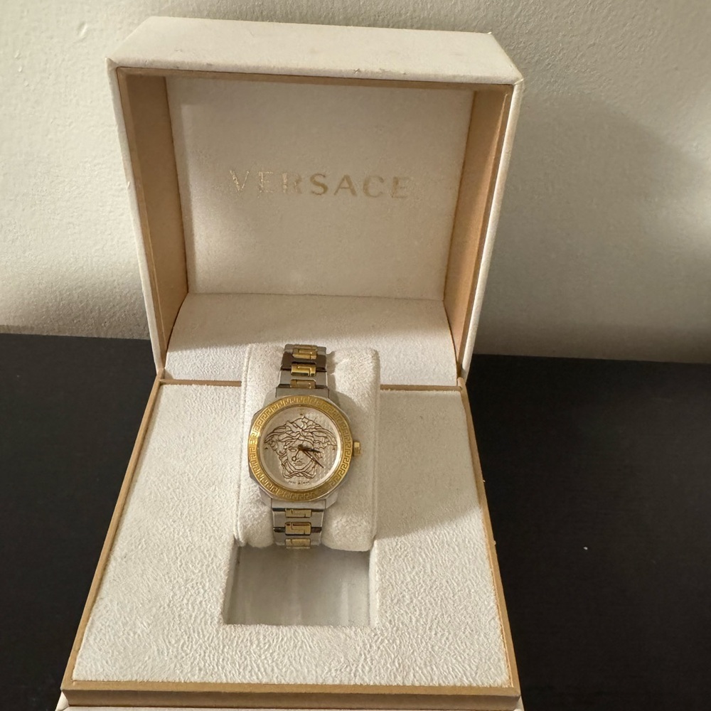 Versace Gold and Silver Women's Watch